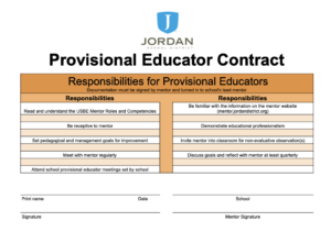 Provisional Teacher Contract