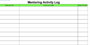 IMAGE Mentoring Activity Log